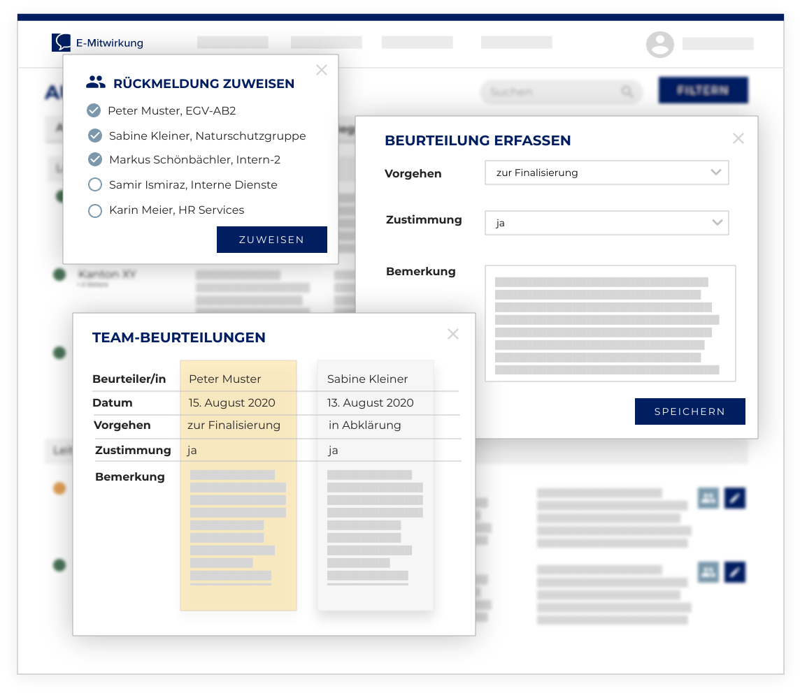 Im Team die Beurteilungen vornehmen